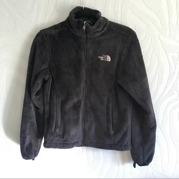The North Face Jackets & Blazers - North Face Black Fuzzy Zip up sweater jacket xs